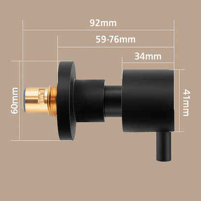 Matte Black Round Lever Tap Handles