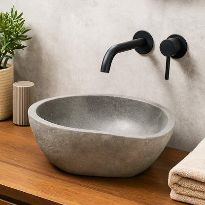 River Stone Oval Vanity Basin