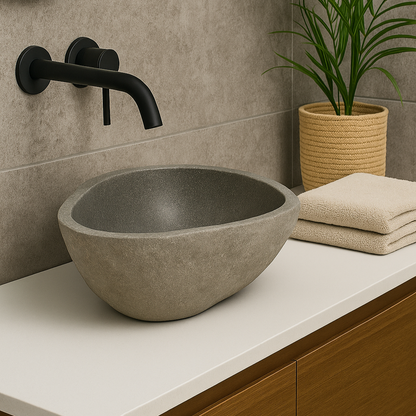River Stone Oval Vanity Basin