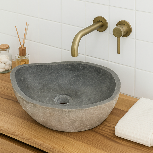 River Stone Oval Vanity Basin