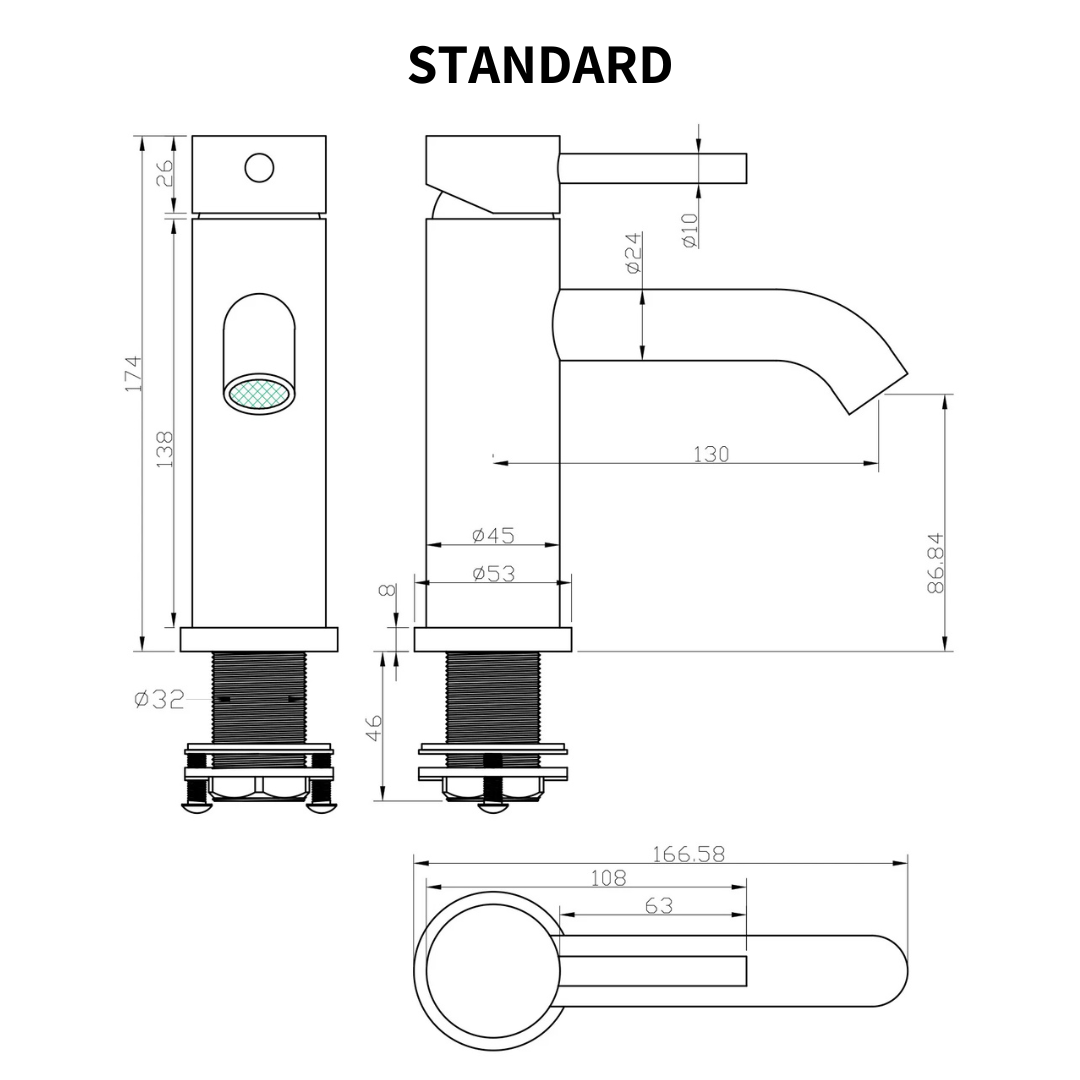 Single Handle Basin Mixer Tap