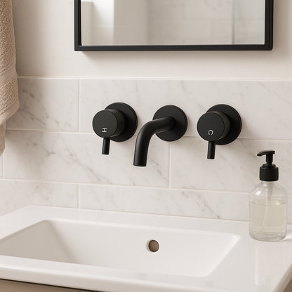 Matte Black Round Lever Tap Handles