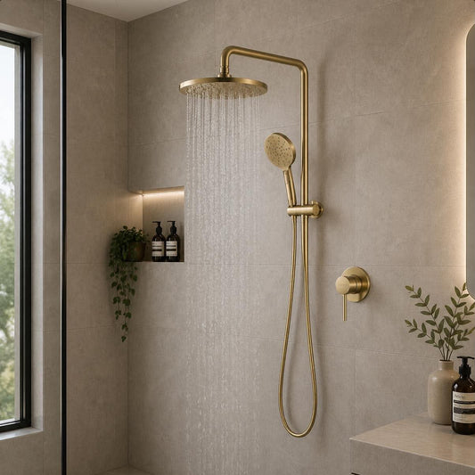 9" Round Shower Head with Mixer