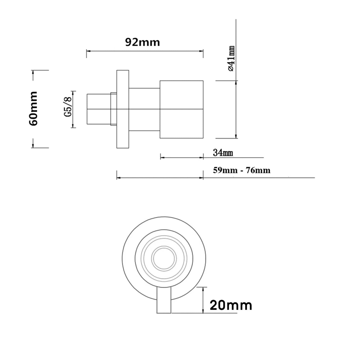 Matte Black Round Lever Tap Handles